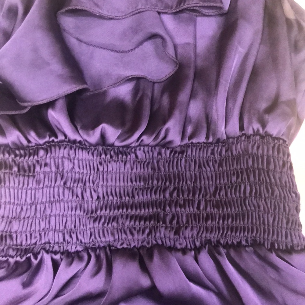 • Purple One Shoulder Ruffle Top - Picture 3 of 3